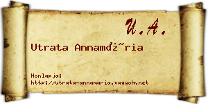 Utrata Annamária névjegykártya